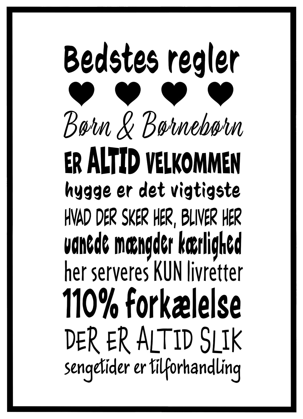 Bedstes Regler - Plakat