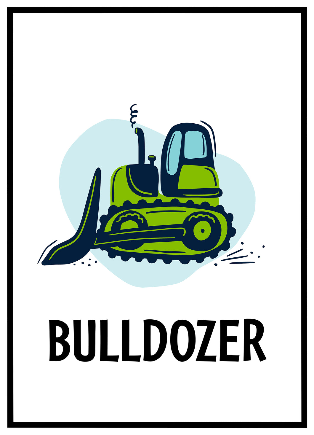 Bulldozer - Børneplakat