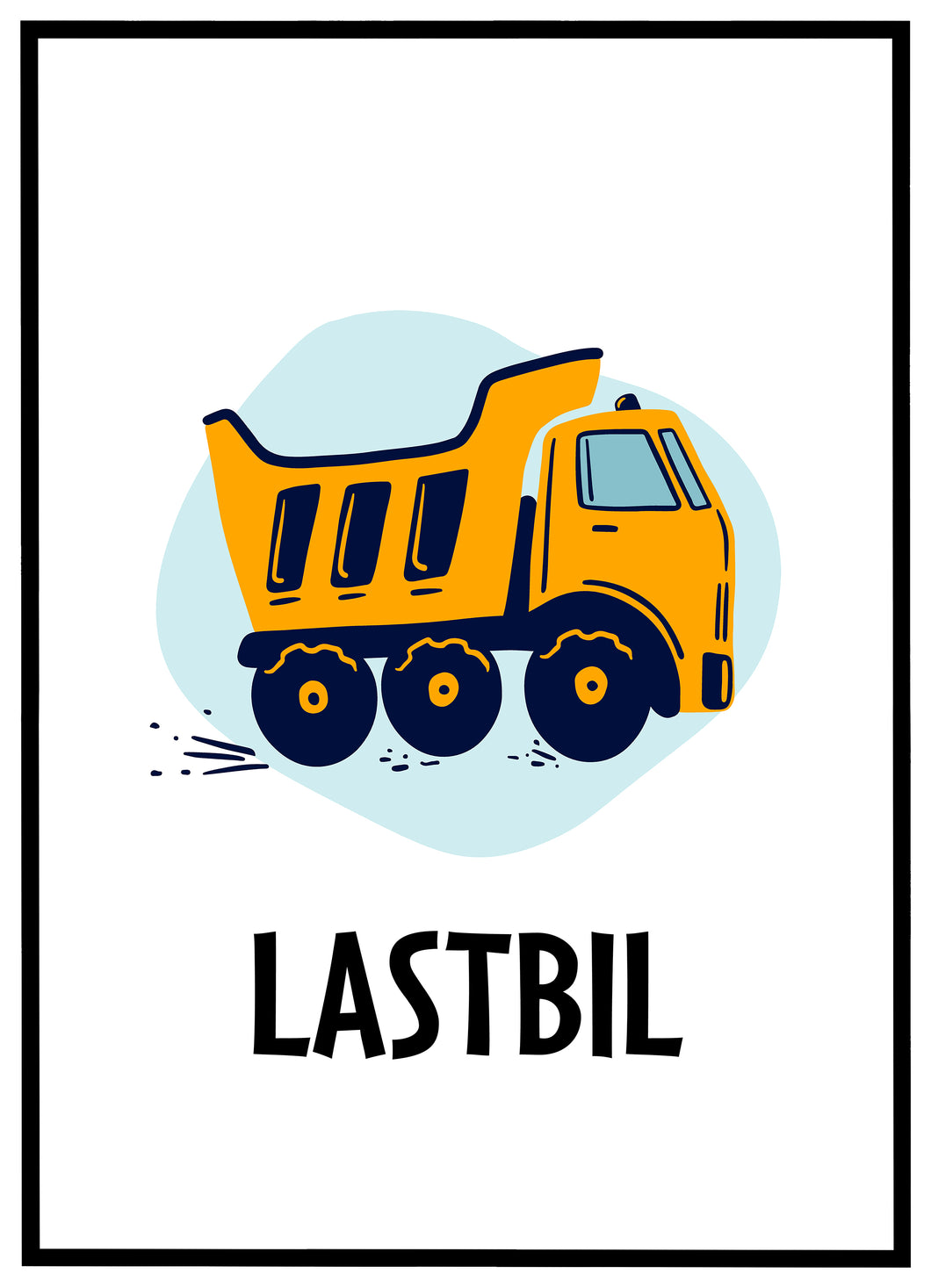 Lastbil - Børneplakat