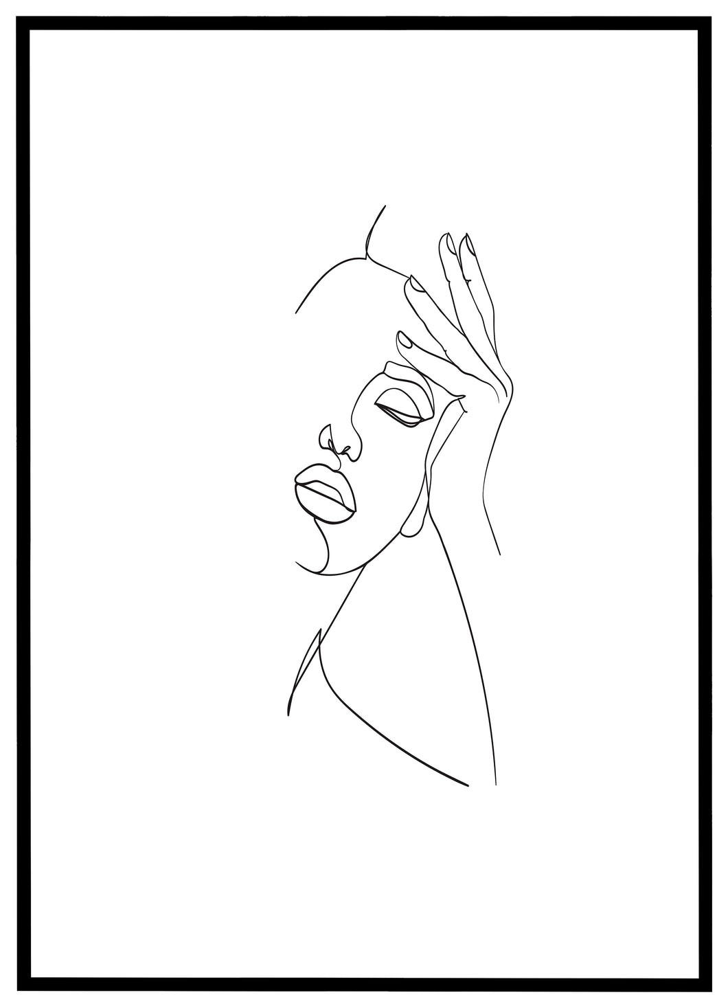 One Line Face No.1 - Plakat