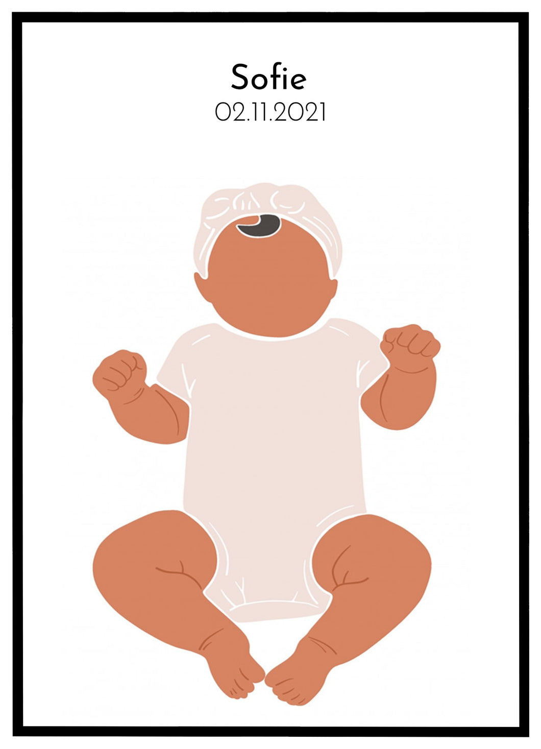 Personlig Nyfødt Baby Plakat - Lav din egen