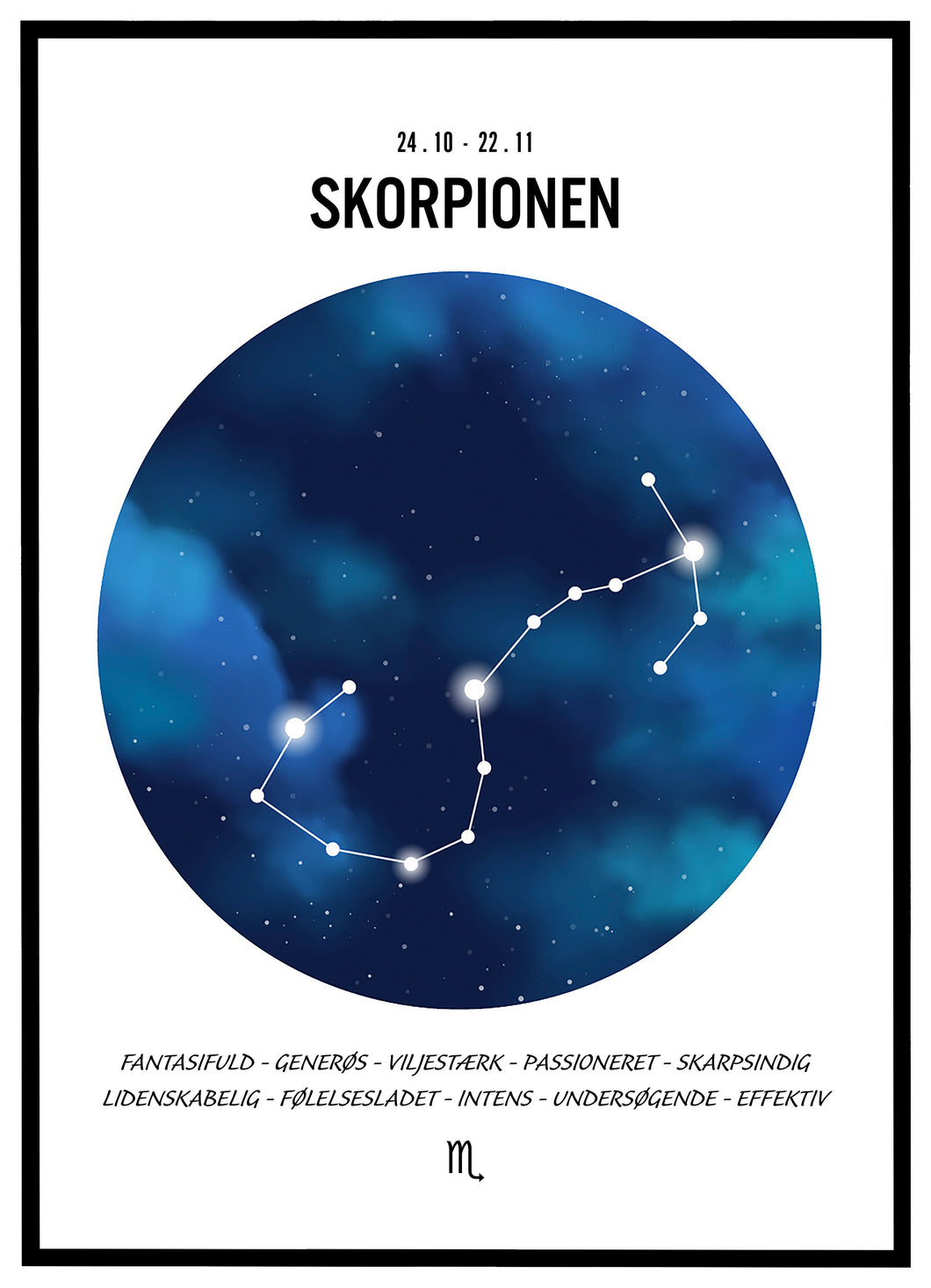 Stjernehimmel plakat - Skorpionen